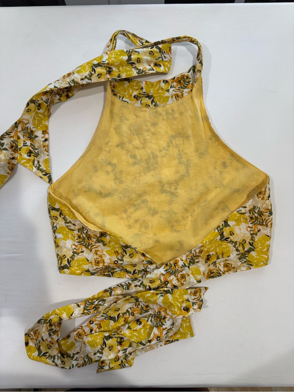 REVOLVE Something Navy Floral Halter Top in Cream Multi Size Medium - Picture 7 of 9